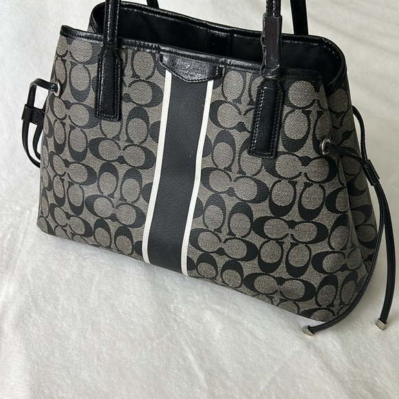 🖤COACH Signature black & gray tote or shoulder bag - Picture 6 of 14